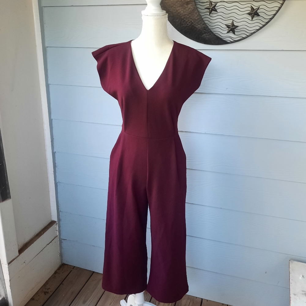 Anthropologie Sedona Jumpsuit in wine - Picture 3 of 6